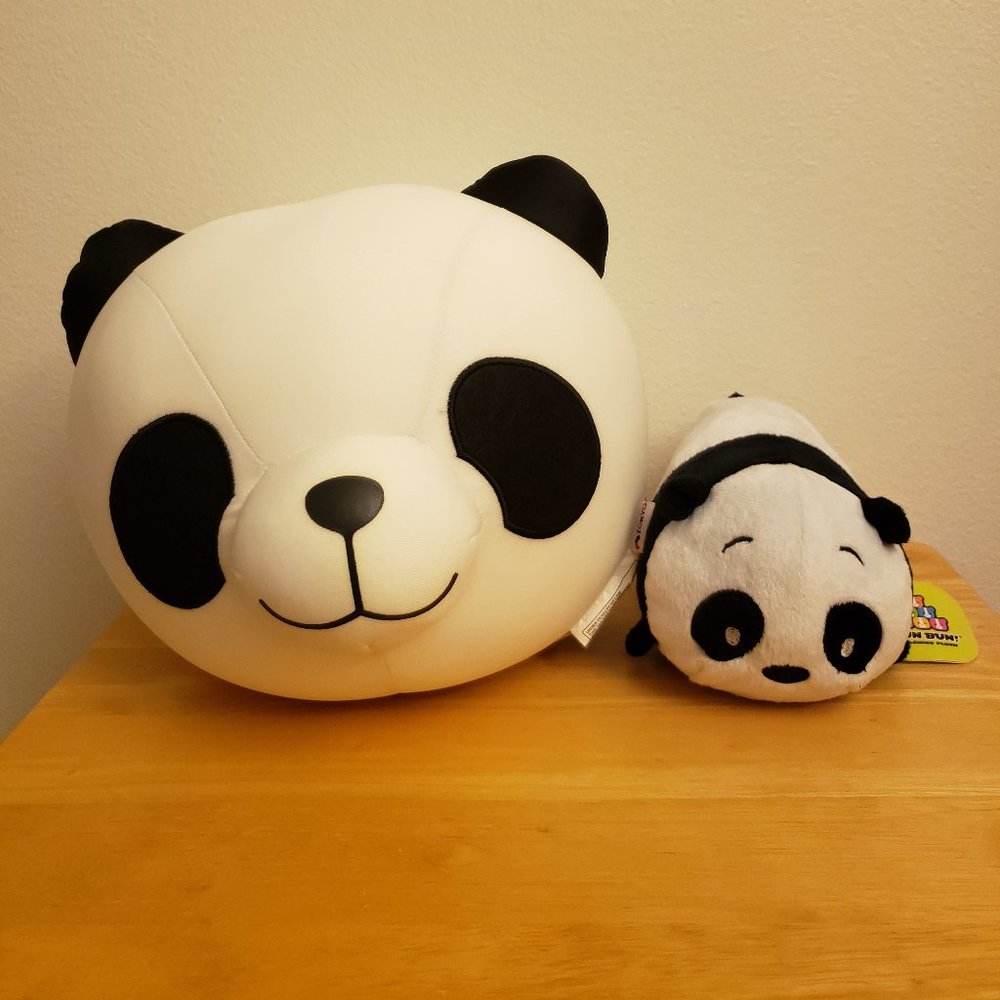 Beads Cushion Panda + Bun Bun Stacking Plush Panda